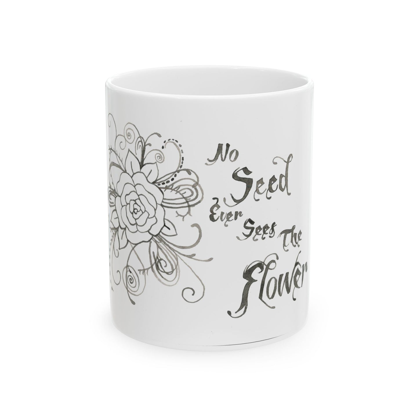 Seed/Flower - Ceramic Mug, 11oz