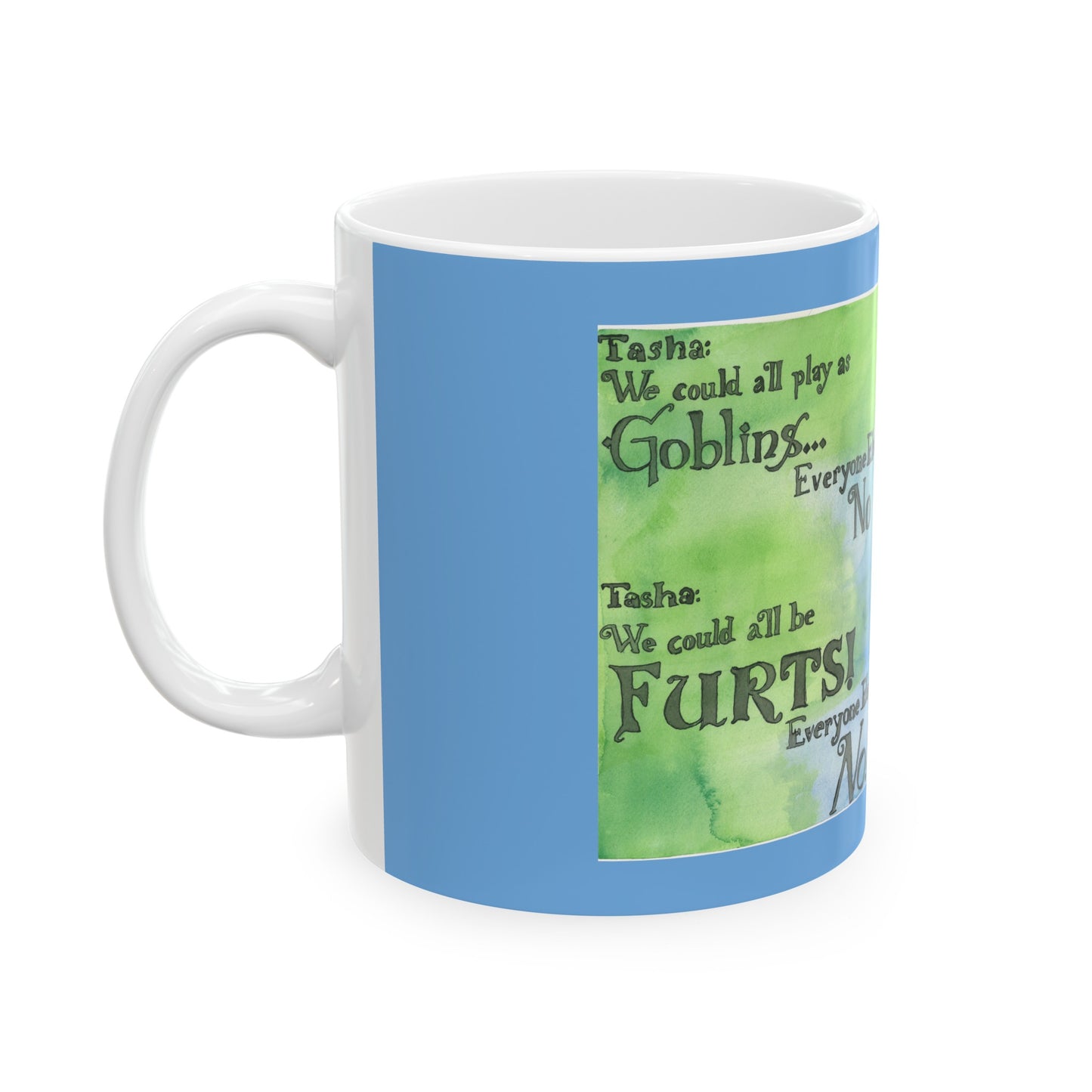 Furts Ceramic Mug, 11oz, Blue