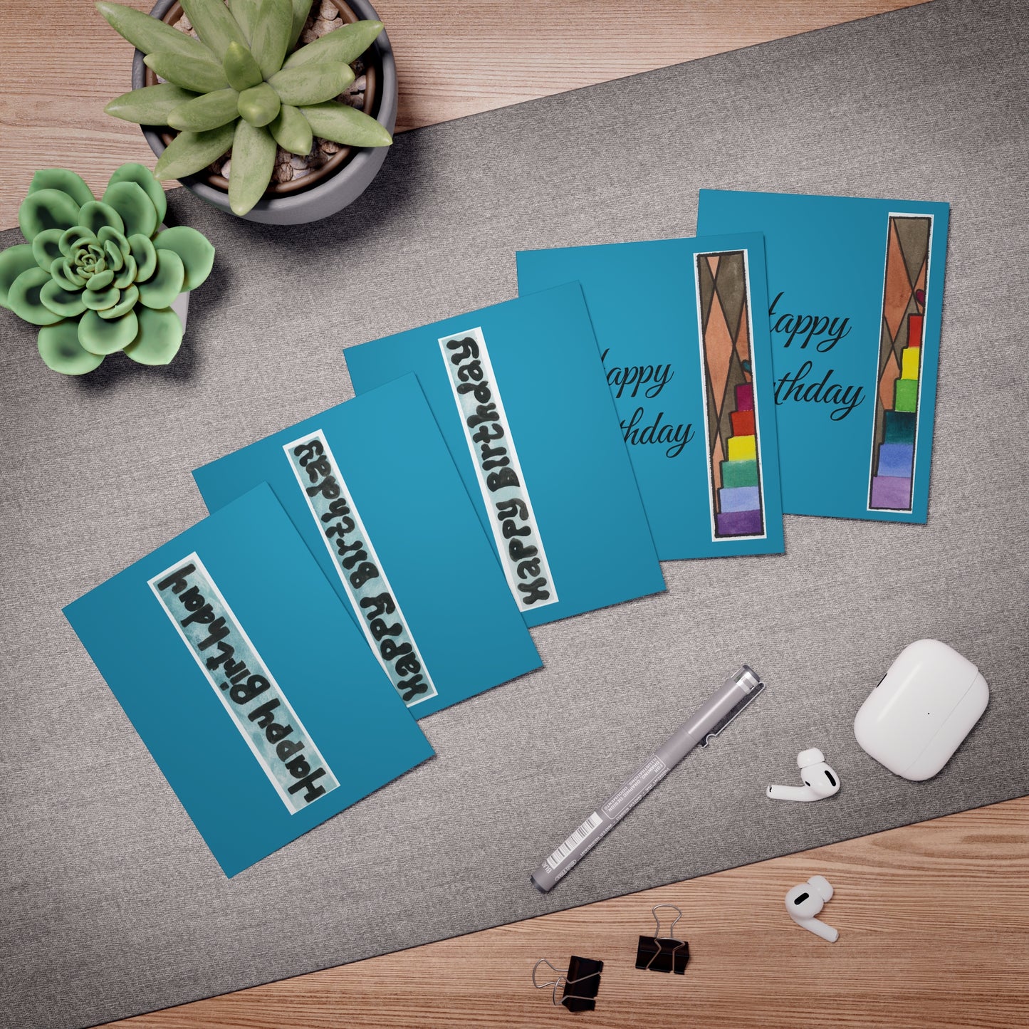 Happy Birthday multipack - turquoise