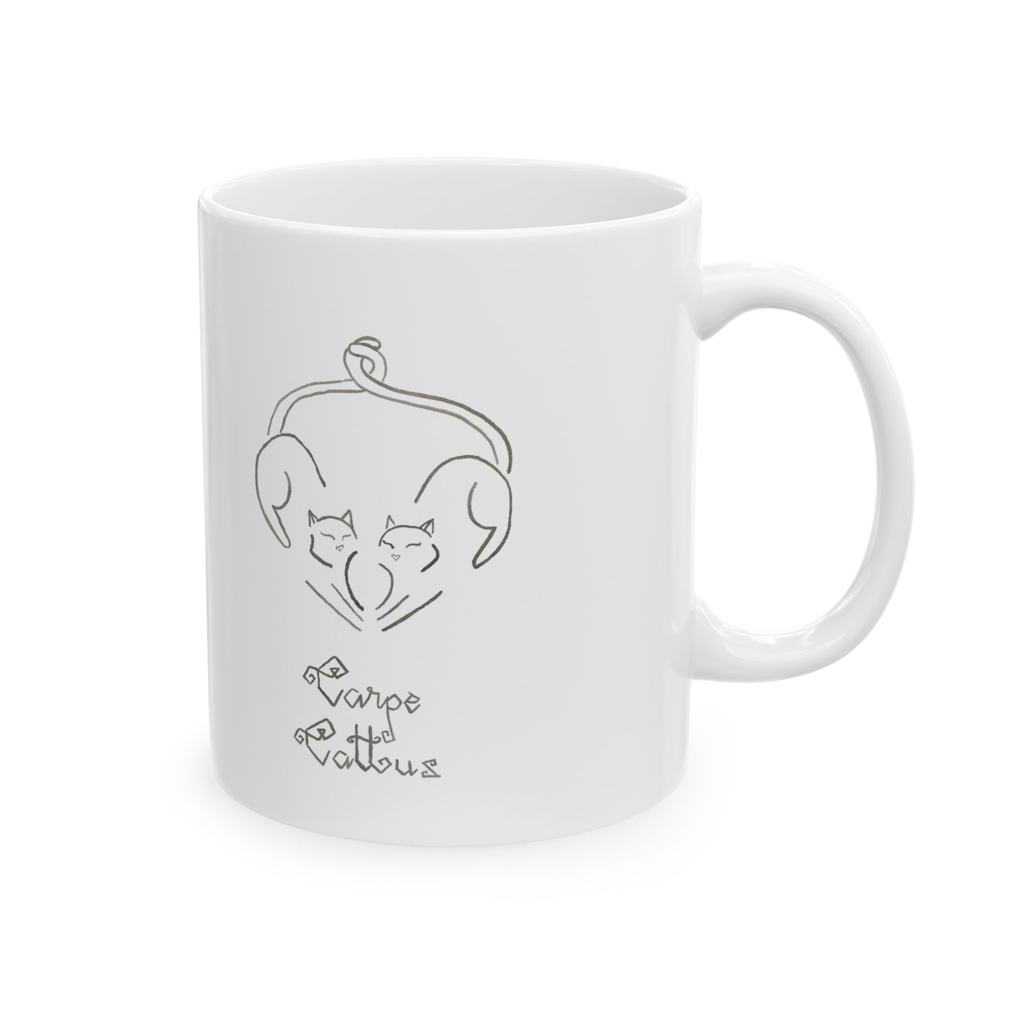 Seize the Cat - Ceramic Mug, 11oz