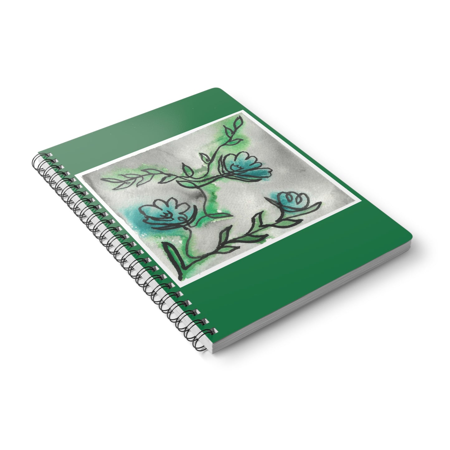 Blue Flower Vines Notebook