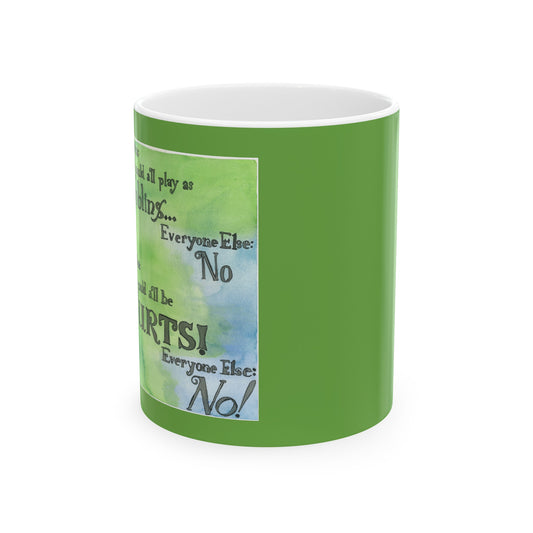 Furts Green Ceramic Mug, 11oz, Green