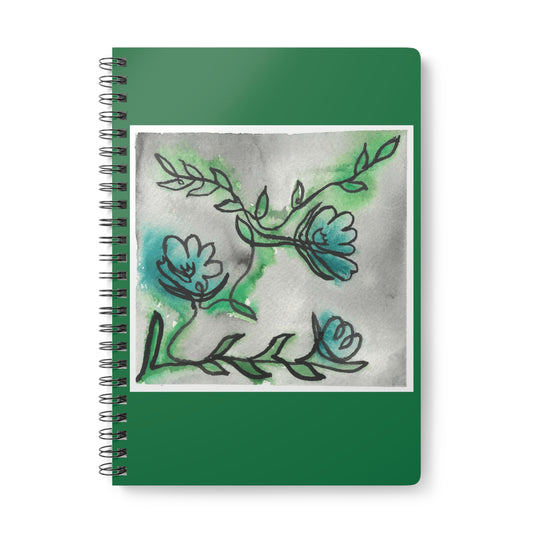 Blue Flower Vines Notebook