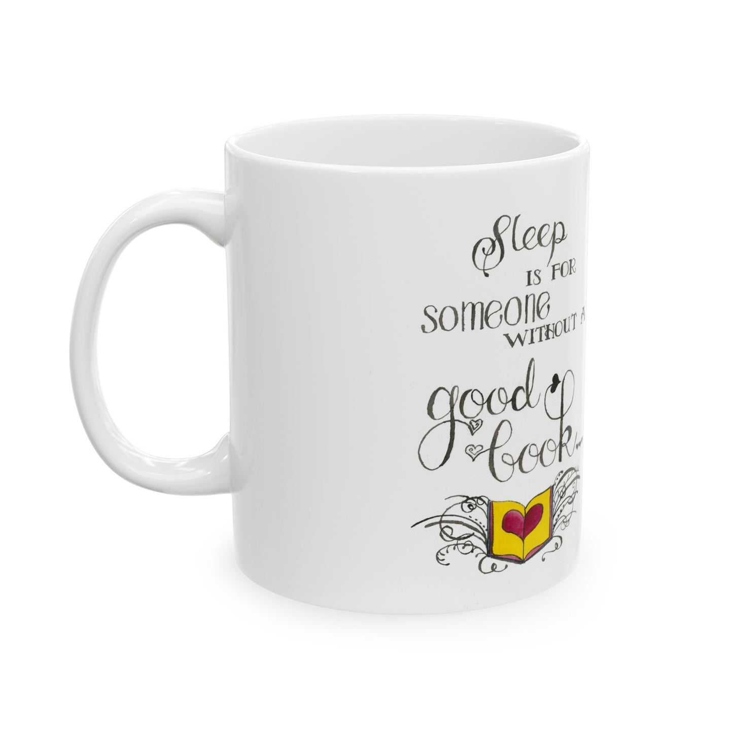 Sleep/Book - Ceramic Mug, 11oz