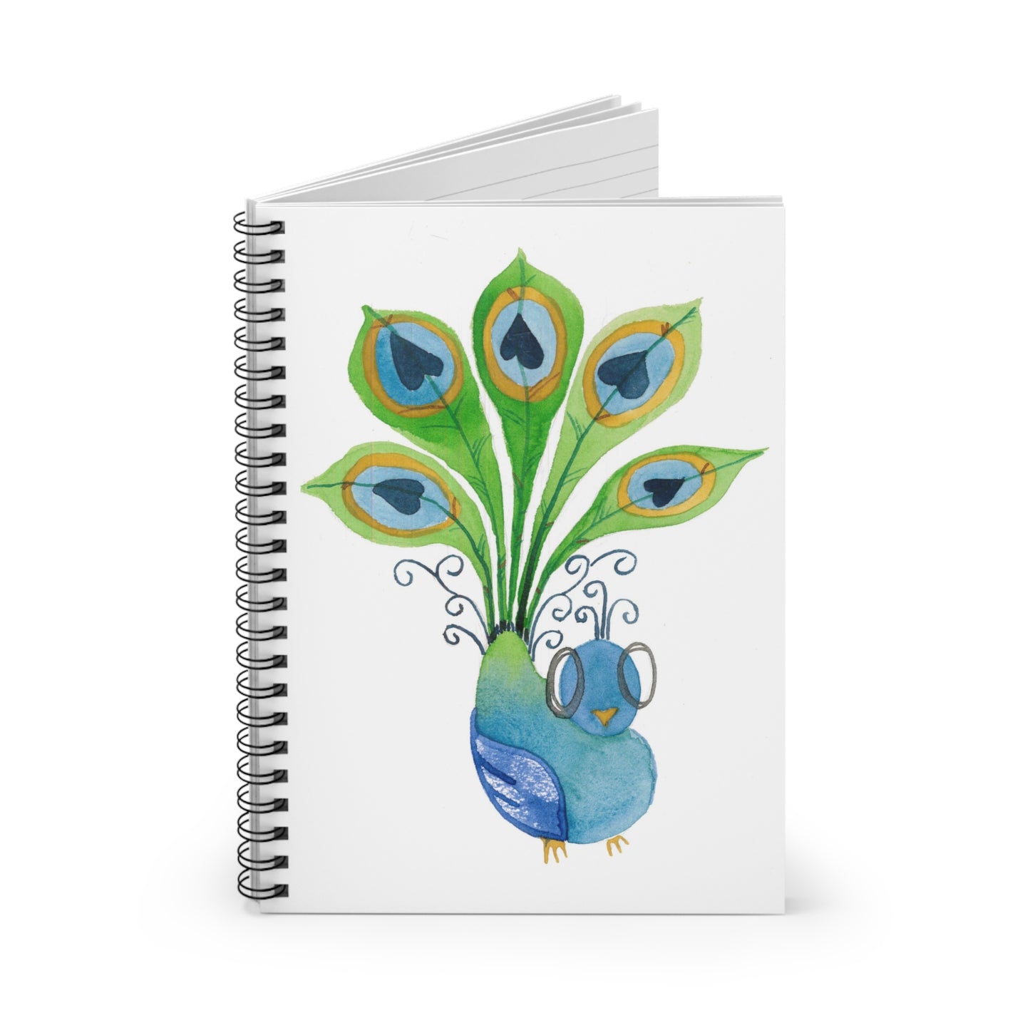 Peacock Spiral Notebook - Ruled Line